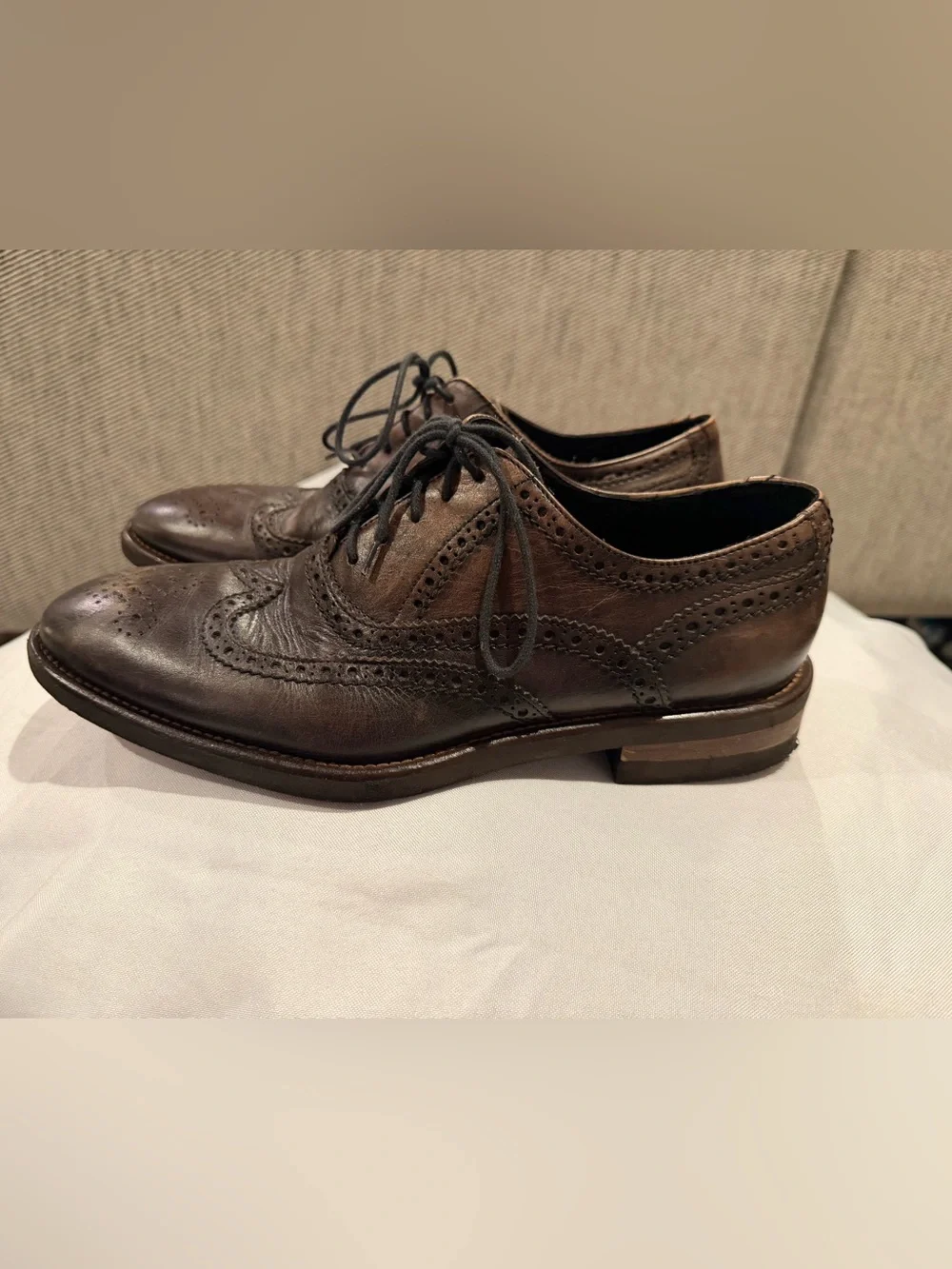 Monte Rosso Dark Brown Brogue Wingtip Derbys